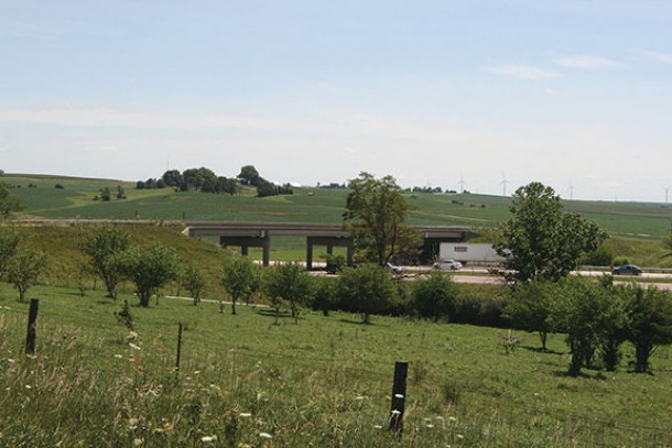 I-80 overpass at Gibbon Avenue in Adair County.
